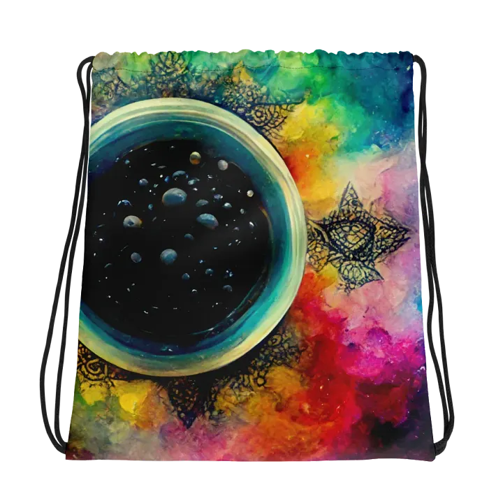 Liquid Universe Drawstring Backpack product image (1)