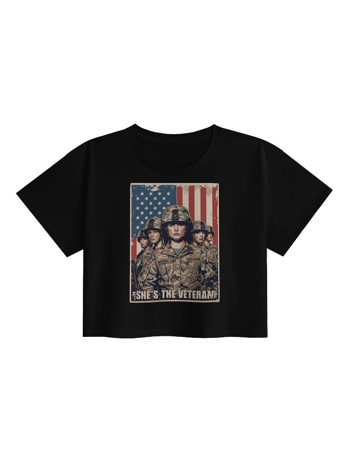 She’s The Veteran Premium Crop Top product image (1)