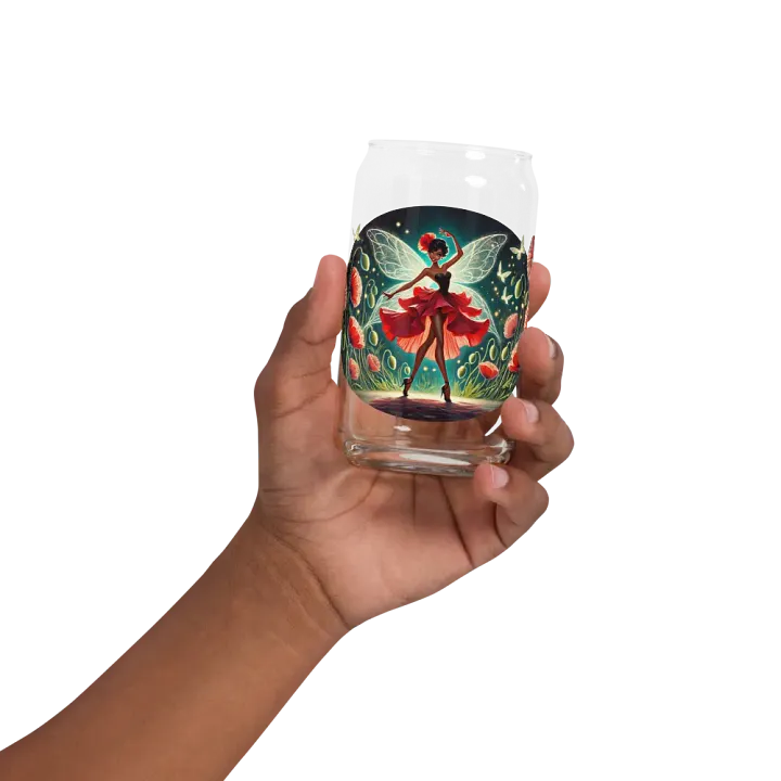 Poppy Fairy Fantasy Glass with Optional Lid and Straw product image (32)