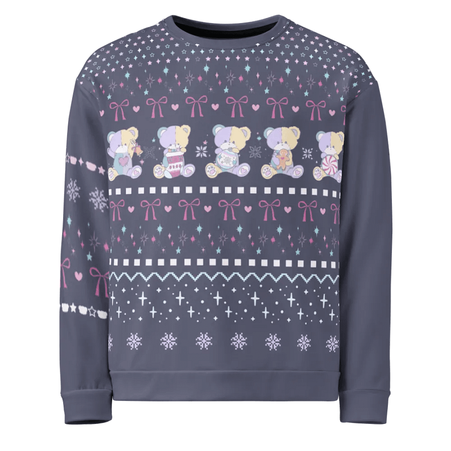 Sweetly Stitched Christmas Bear Cozy Sweatshirt product image (7)