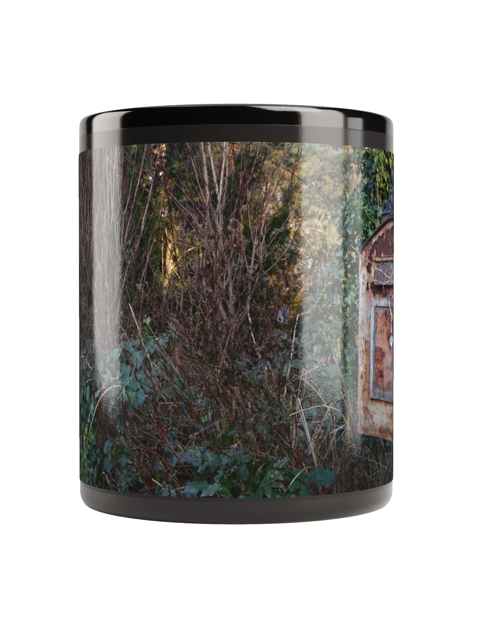 Keramiktasse schwarz - Rostiger Briefkasten product image (5)