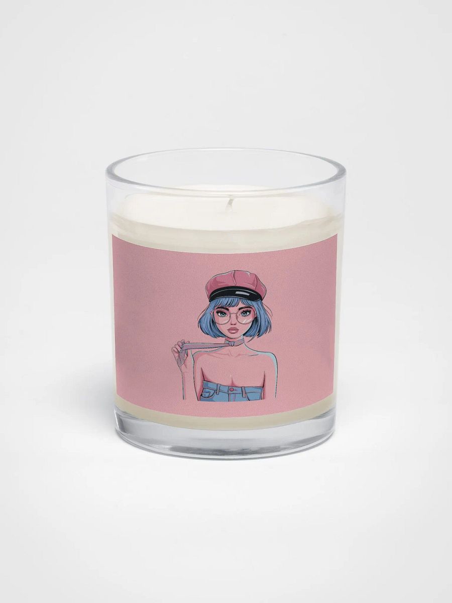 Whimsical Blue Hair & Beret Soy Wax Candle product image (1)