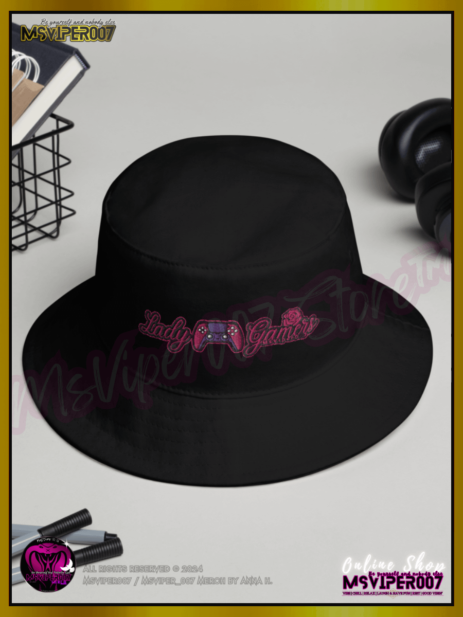 Bucket Hat - MsViper007's "Lady Gamers are Awesome™ " [flamingo] - Stylish Bucket Hat [flamingo] By Anna H. product image (6)