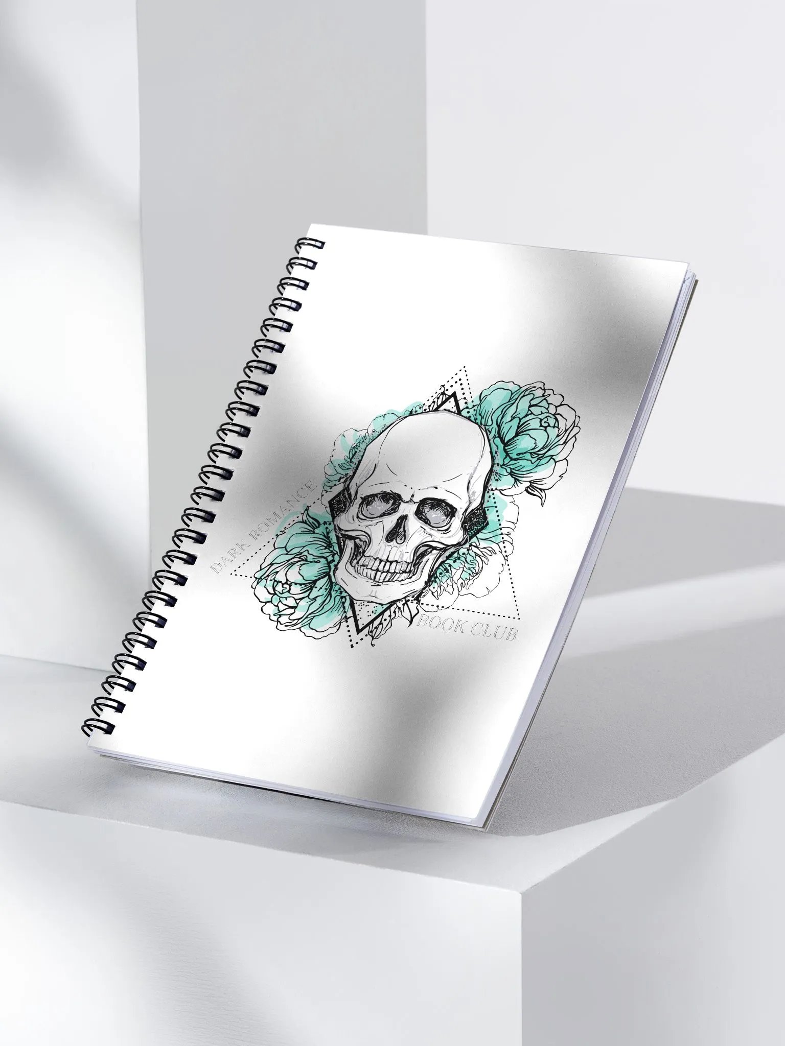 Dark Romance Floral Skull Notebook product image (3)
