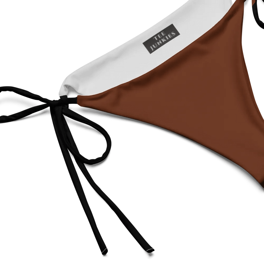 Low Rise Cheeky String Bikini Bottoms, Brown product image (3)
