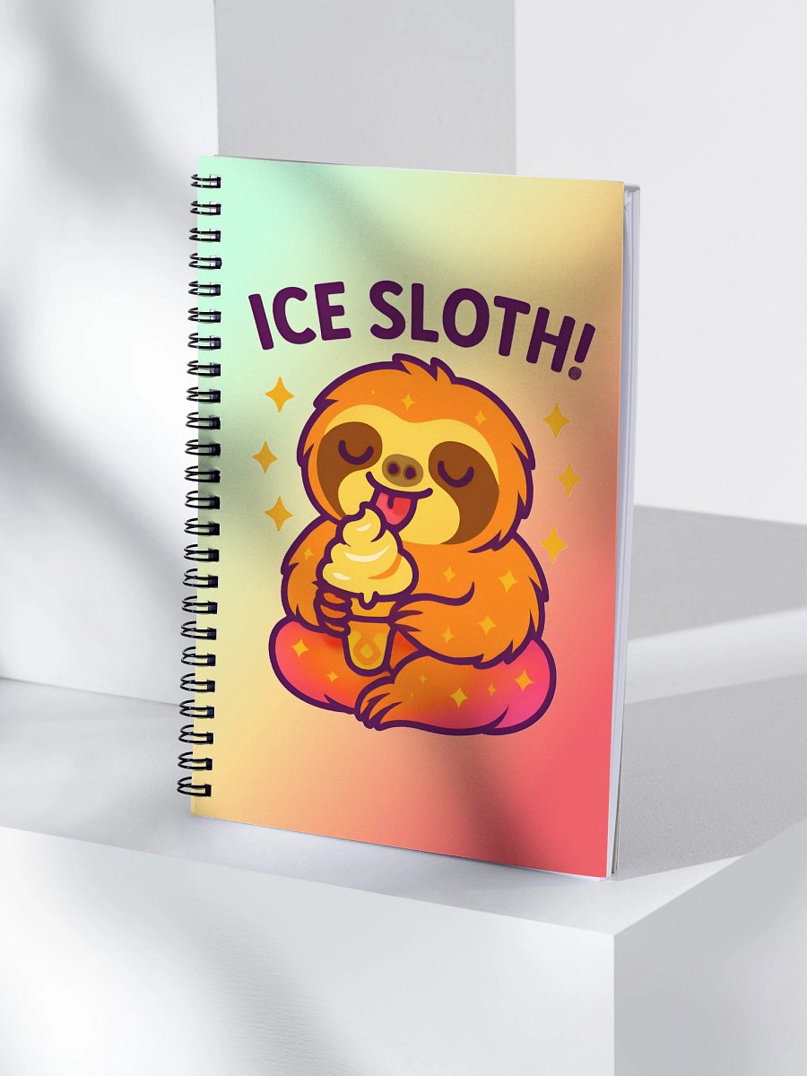 Taco ’Bout Chill – Funny Rainbow Sloth Notebook | Sloths Having Snacks Collection product image (4)
