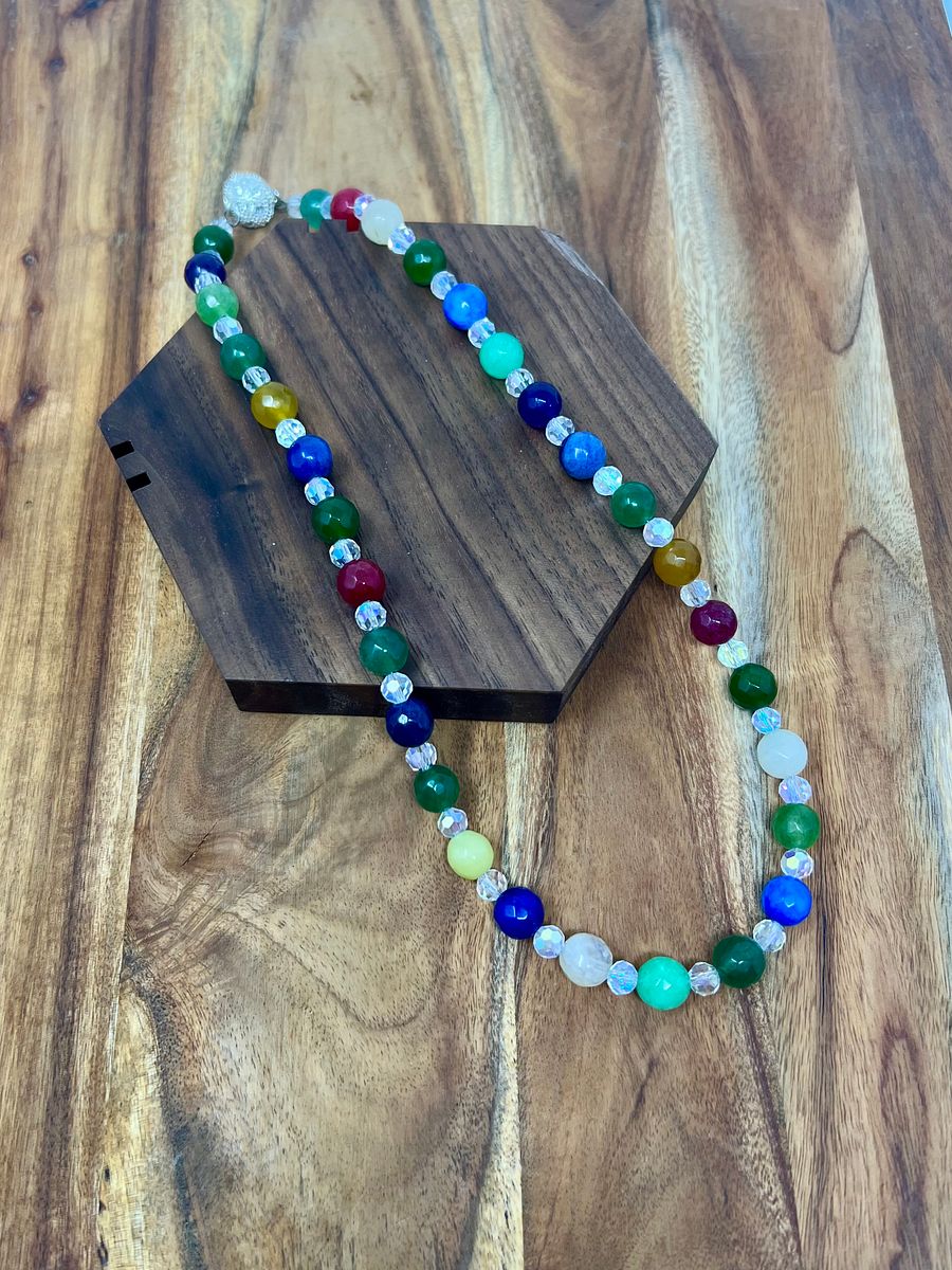 Handmade Necklace (Rainbow Stones) product image (1)