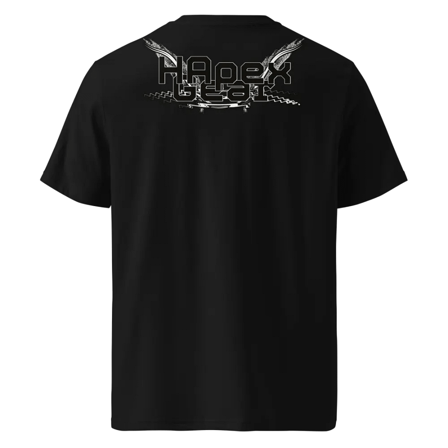 Organic Cotton T-Shirt - Embroidered - Black HApex Gear White Logo product image (1)