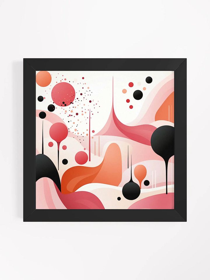 Colorful Pink,Orange and Black Abstract Wall Art product image (9)