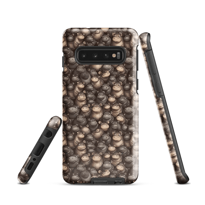 Playful Hippo Pattern Samsung Tough Case product image (1)