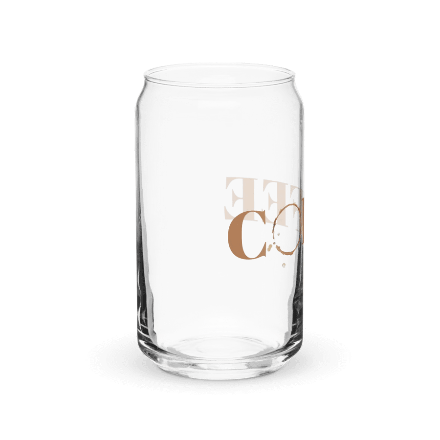 Coffee Print Glass Can Cup With Or Without Lid product image (8)