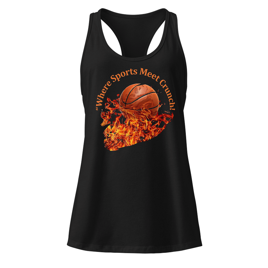 Flaming Basketball Racerback Tank product image (1)