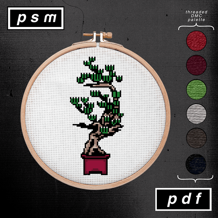 Bonsai Tree in Pot Pattern product image (1)