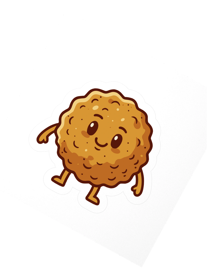 't Bouletje Kiss-Cut Sticker - Belgian Meatball Art - Authentic Ghent Frituur Design product image (2)