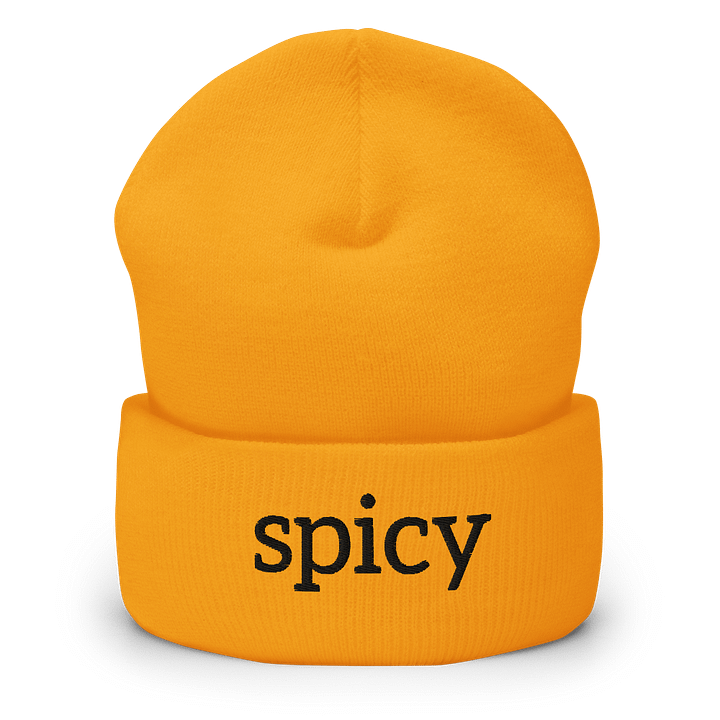 “Spicy” Cuffed Beanie (Black) product image (1)