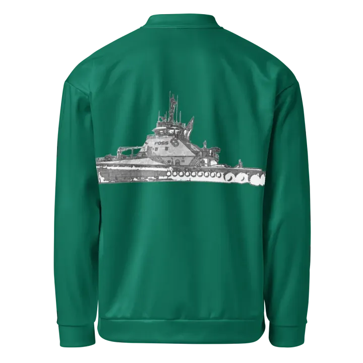 Copy of Twin Anchor Titan tug Teal Bomber Jacket product image (1)