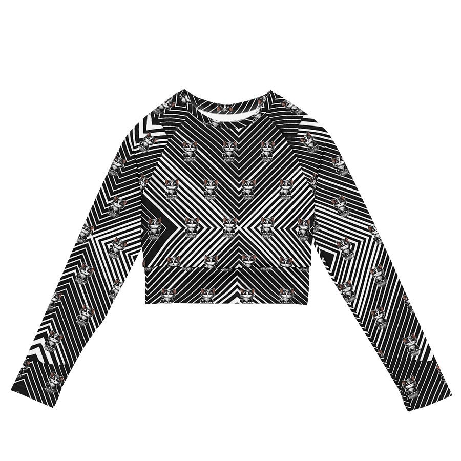 Buddy All-Over Print Recycled Long Sleeve Crop Top product image (2)