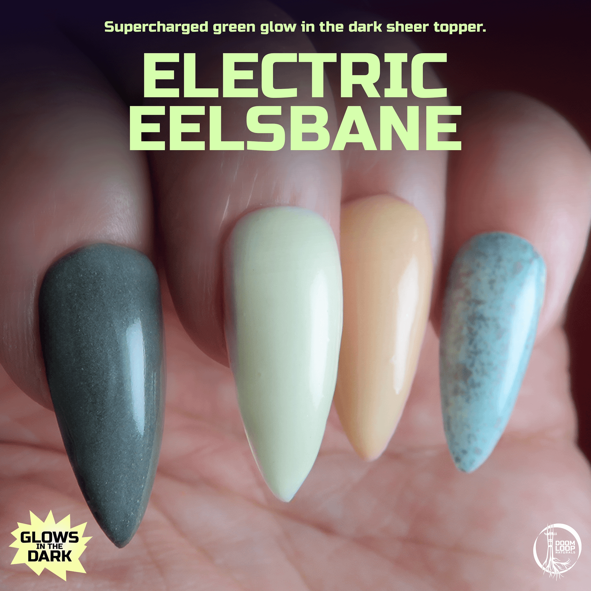 ELECTRIC EELSBANE - Green Glow-In-The-Dark Translucent Nail Polish product image (1)