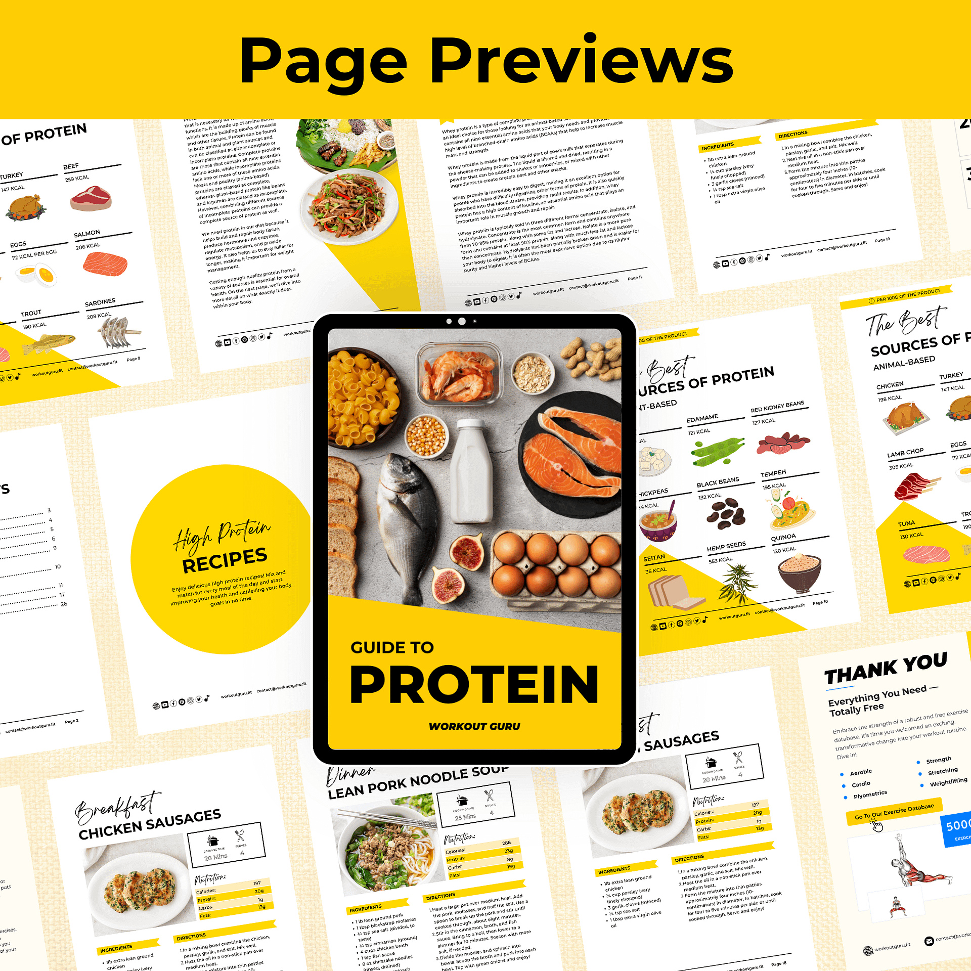 Guide to Protein eBook / High Protein Recipes / Protein Food List product image (4)