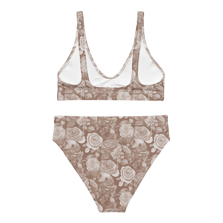 Pretty Roses Brown High-Waisted Bikini product image (2)