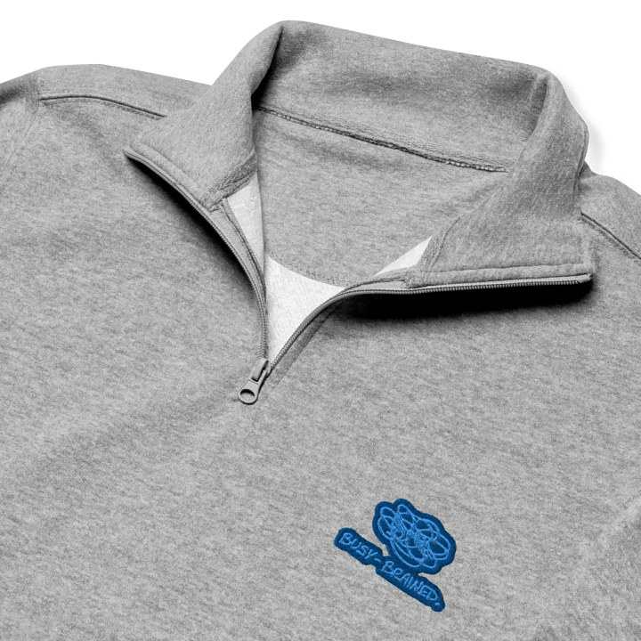 BUSY-BRAINED (lake design) embroidered quarter zip product image (6)