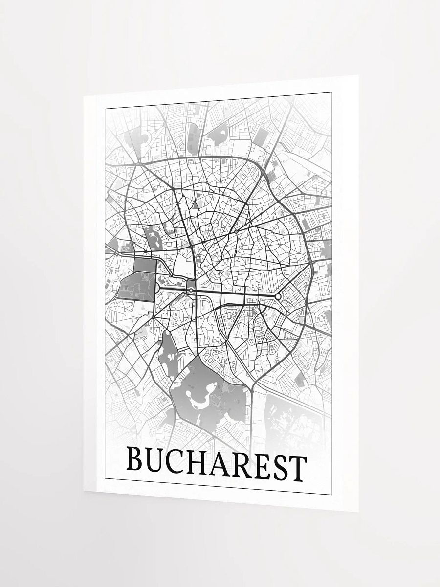 Bucharest, Romania, city map print product image (9)