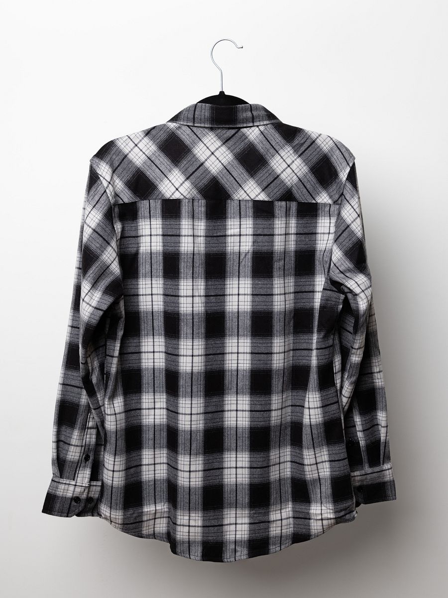 Flannel Button Up - White/Black product image (5)
