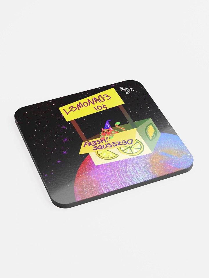 Tiny Wizard Kitty's Galactic Lemonade Stand Coaster product image (2)