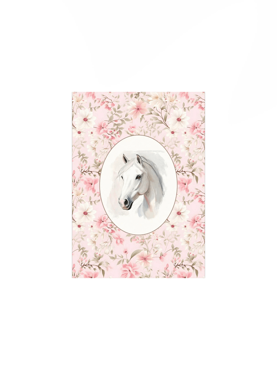 Horse on Pink Floral Pattern Nursery and Home Decor product image (2)
