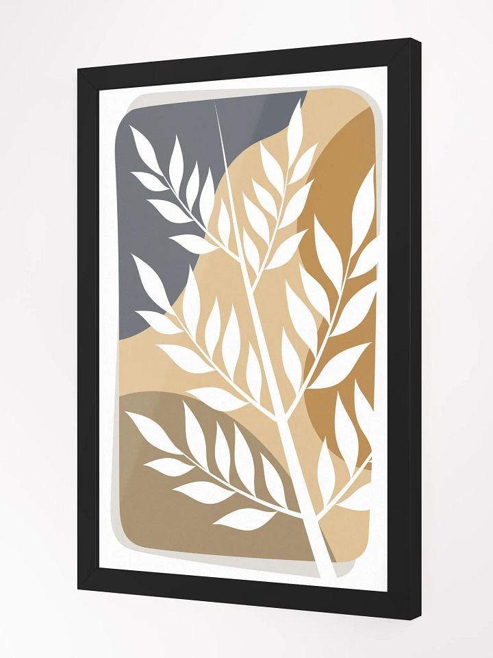 Modern Leaf Silhouette Framed Poster product image (10)