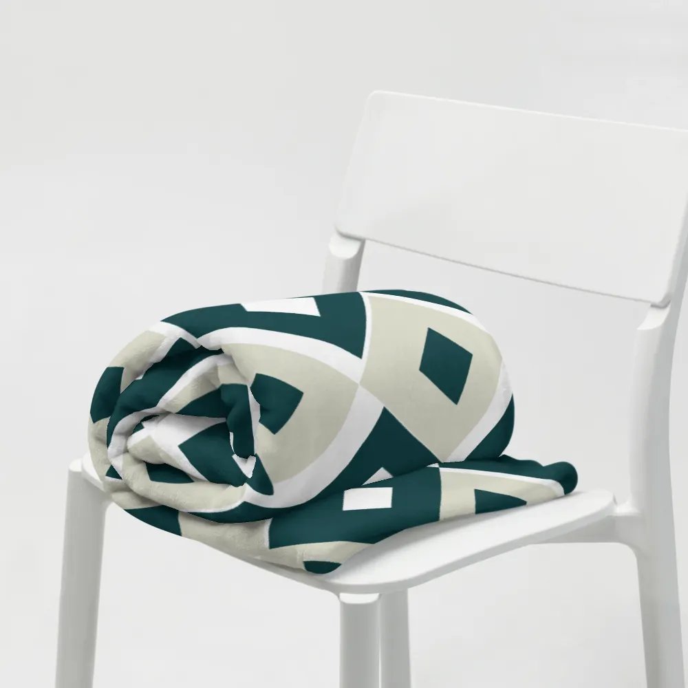 White-Green Pattern Throw Blanket product image (19)