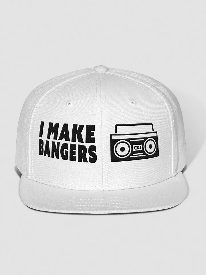 I Make Bangers - Black Text Snapback Flatbrim product image (1)