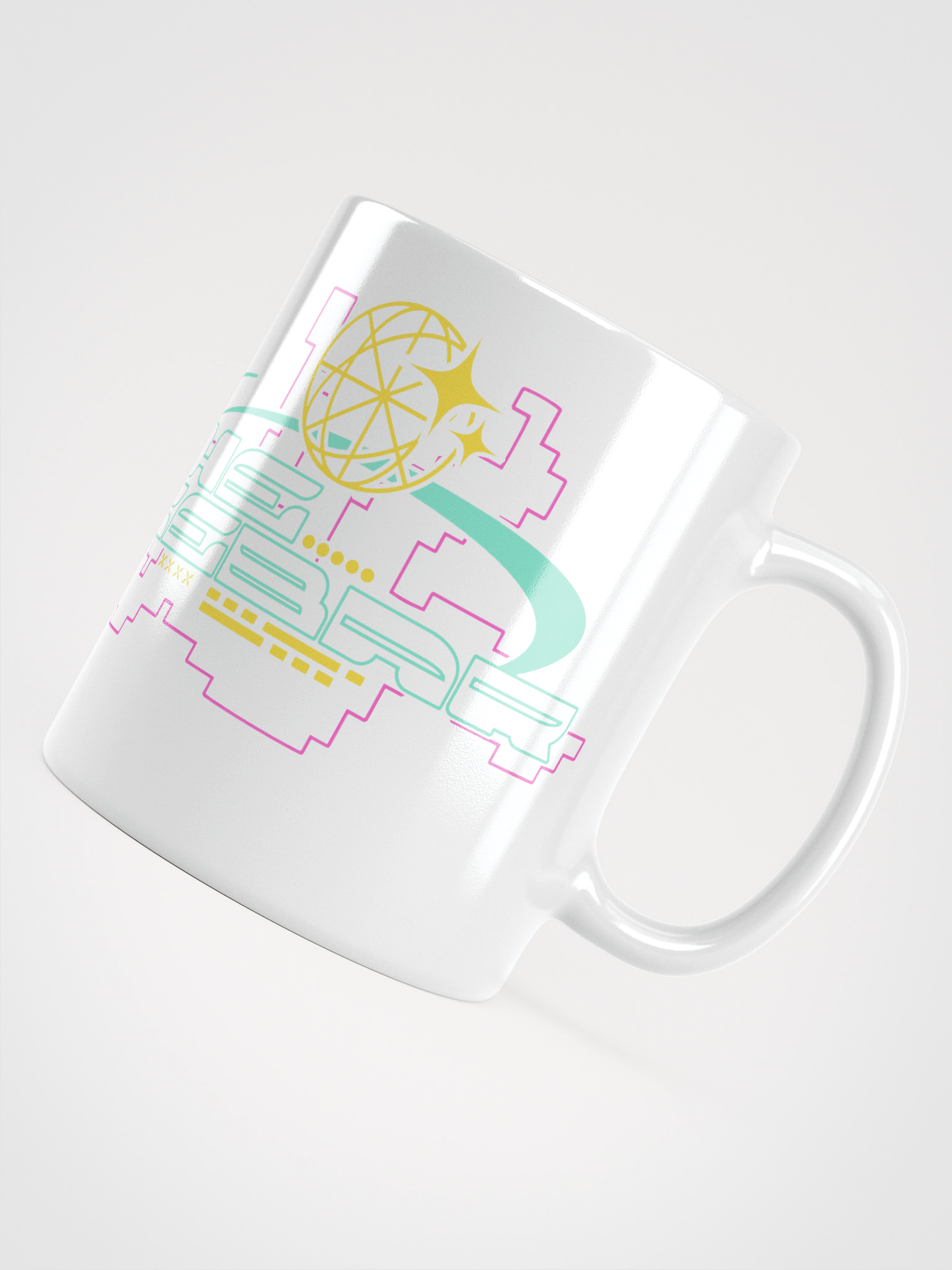 Cyberpunk inspired The SpaceBar sign mug white product image (4)