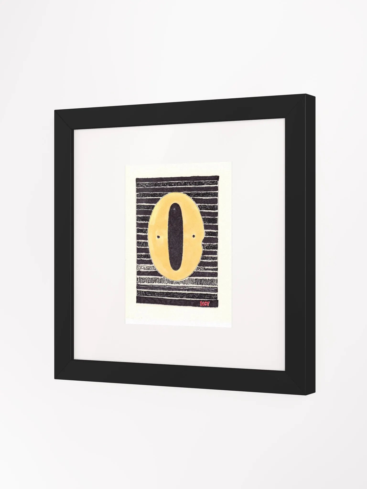 A cypher screams Panel Card Print Framed product image (2)