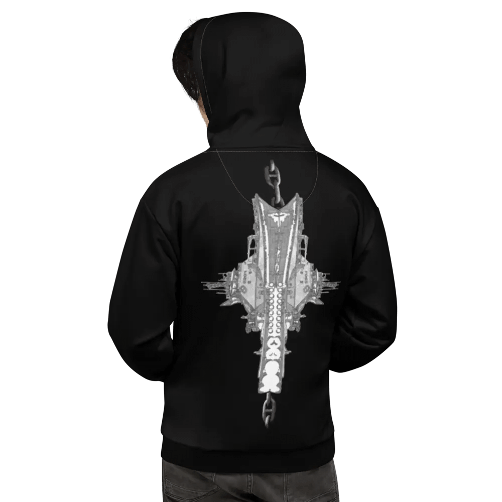 Black Foss double tug Sketch Hoodie product image (6)