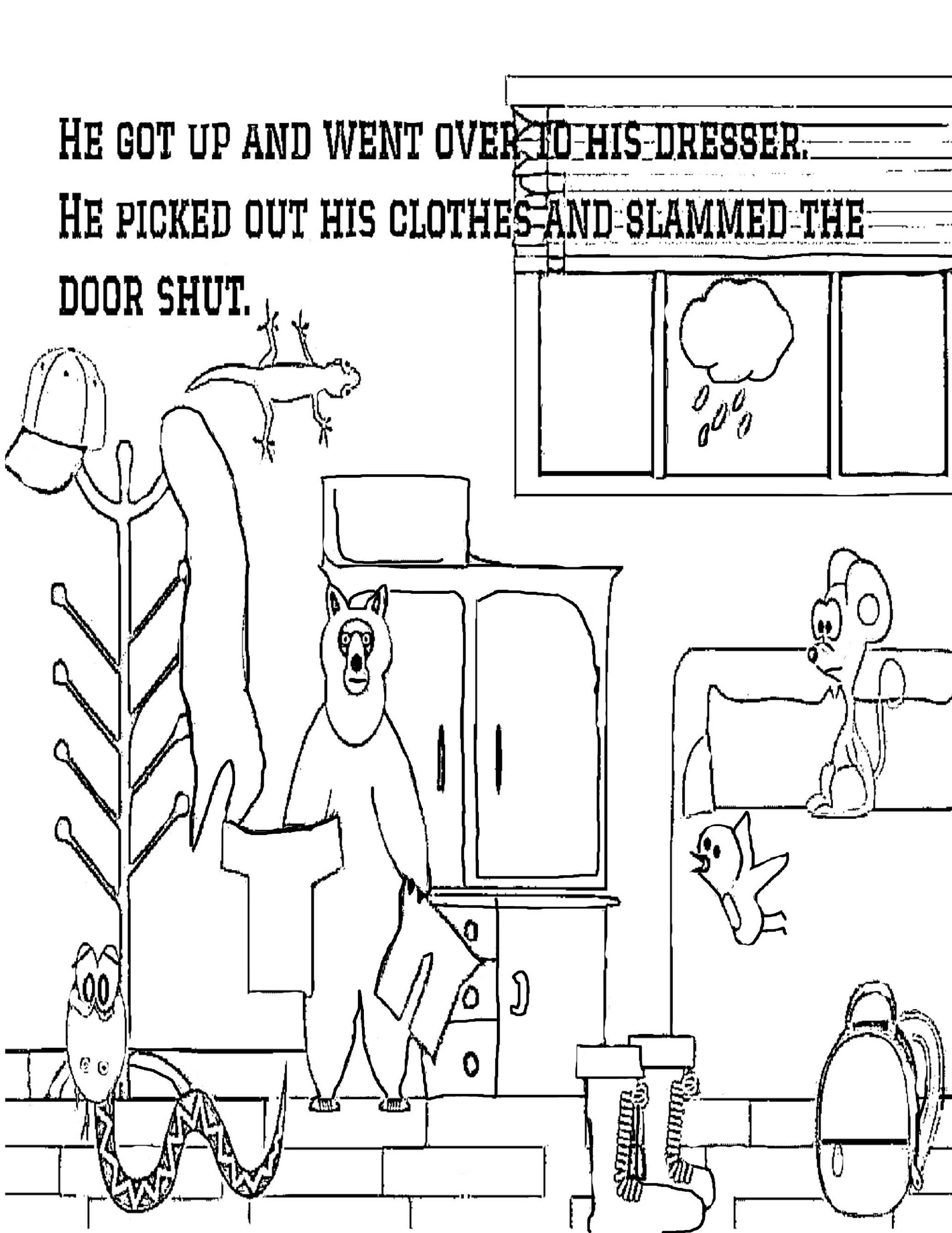 The Angry Little Bear 8.5 x 11 Full Page Coloring Book-Anger Management Lesson product image (4)