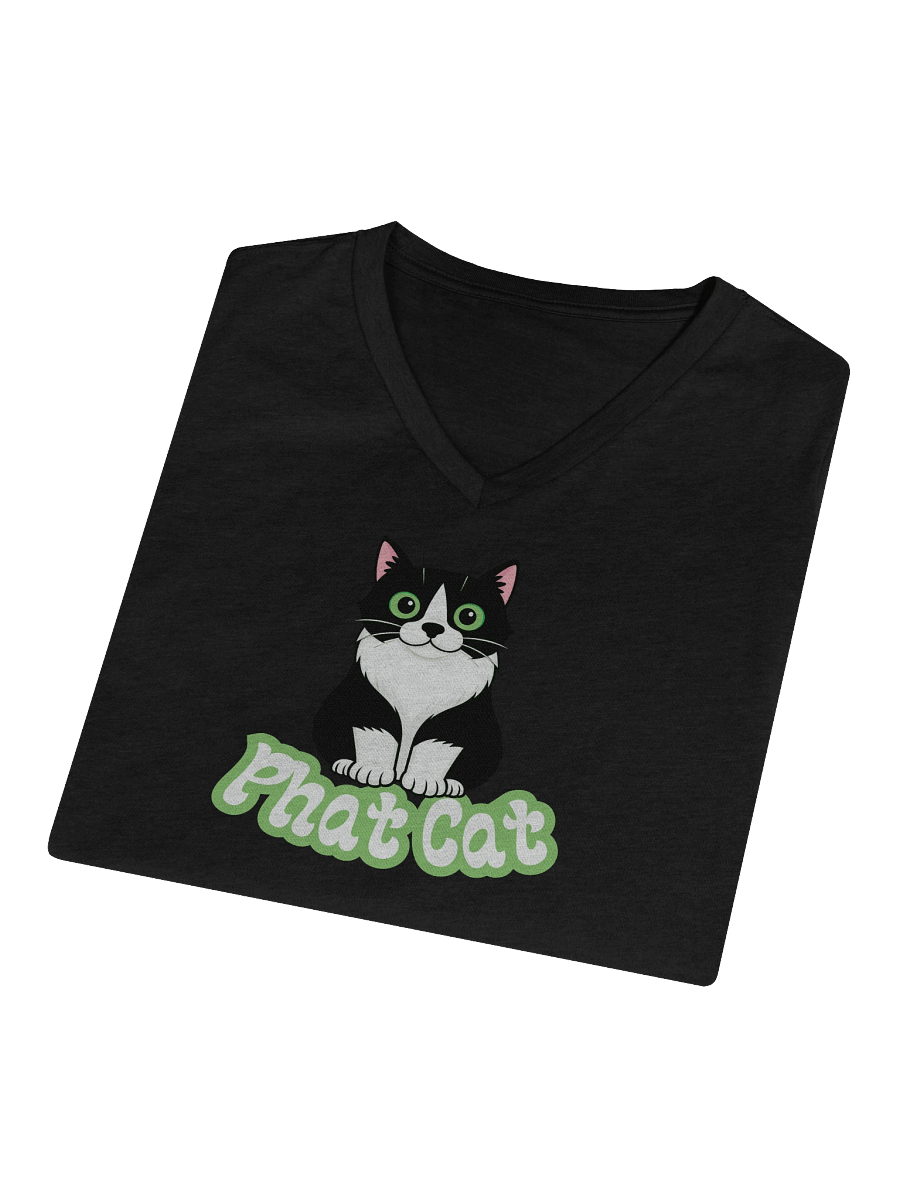 Phat Cat Women's Soft V-Neck (Green) product image (4)