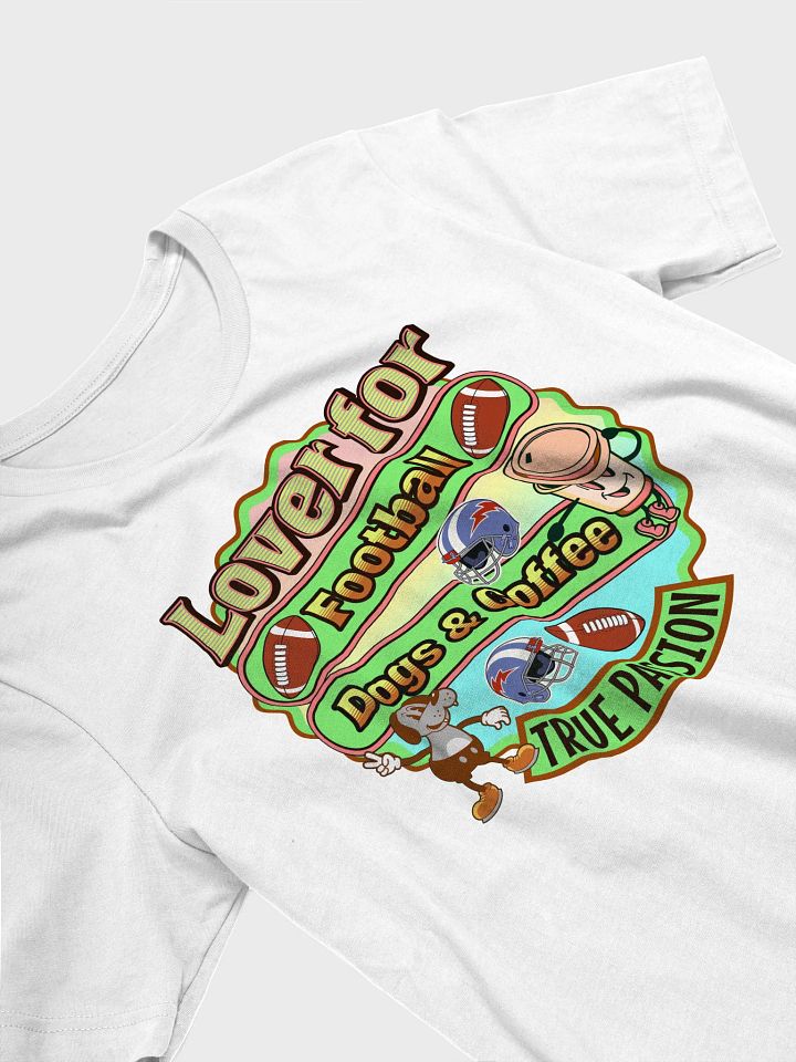 Lover For Dogs Coffee Football T-Shirt product image (32)
