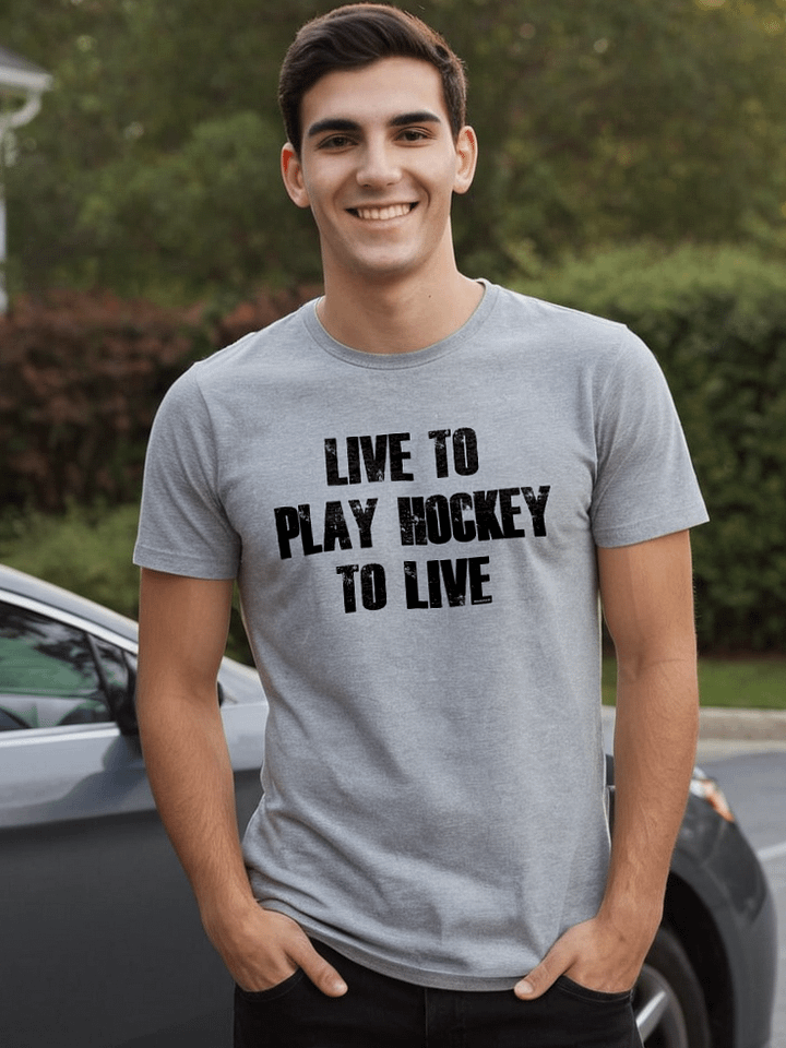 Funny Hockey T-Shirt – Live to Play Hockey – Beer League Hockey Shirt for Men – Gift for Hockey Players & Fans product image (1)