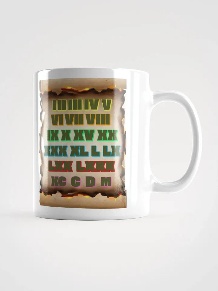 Roman Numeral Artistic Design White Mug product image (2)