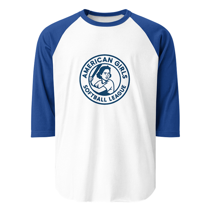 AGSL Legacy Collection Tultex Fine Jersey Raglan Tee White/Royal product image (1)