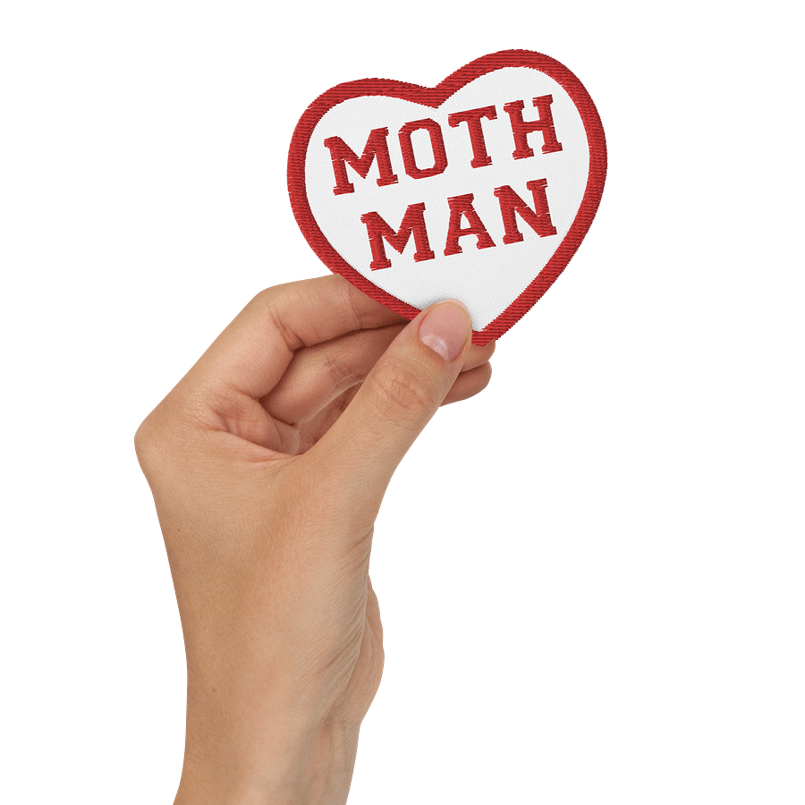 Moth Man 3 inch heart patch product image (3)