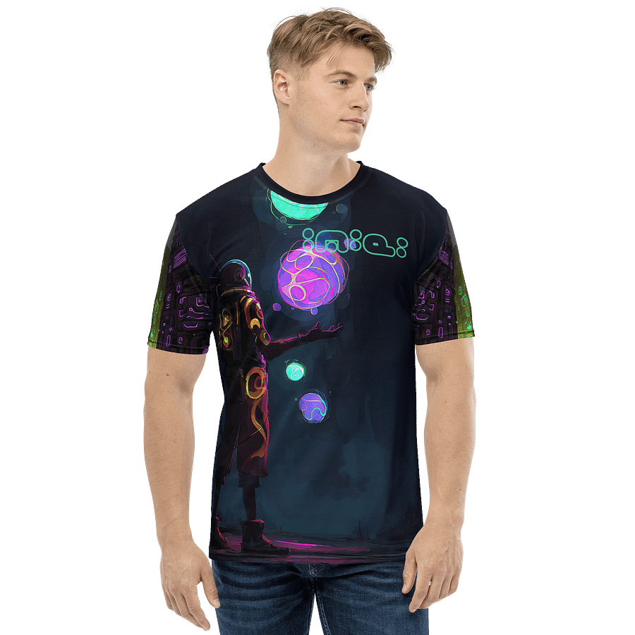 Neon Oracle – Futuristic Cyberpunk Glow T-Shirt product image (5)
