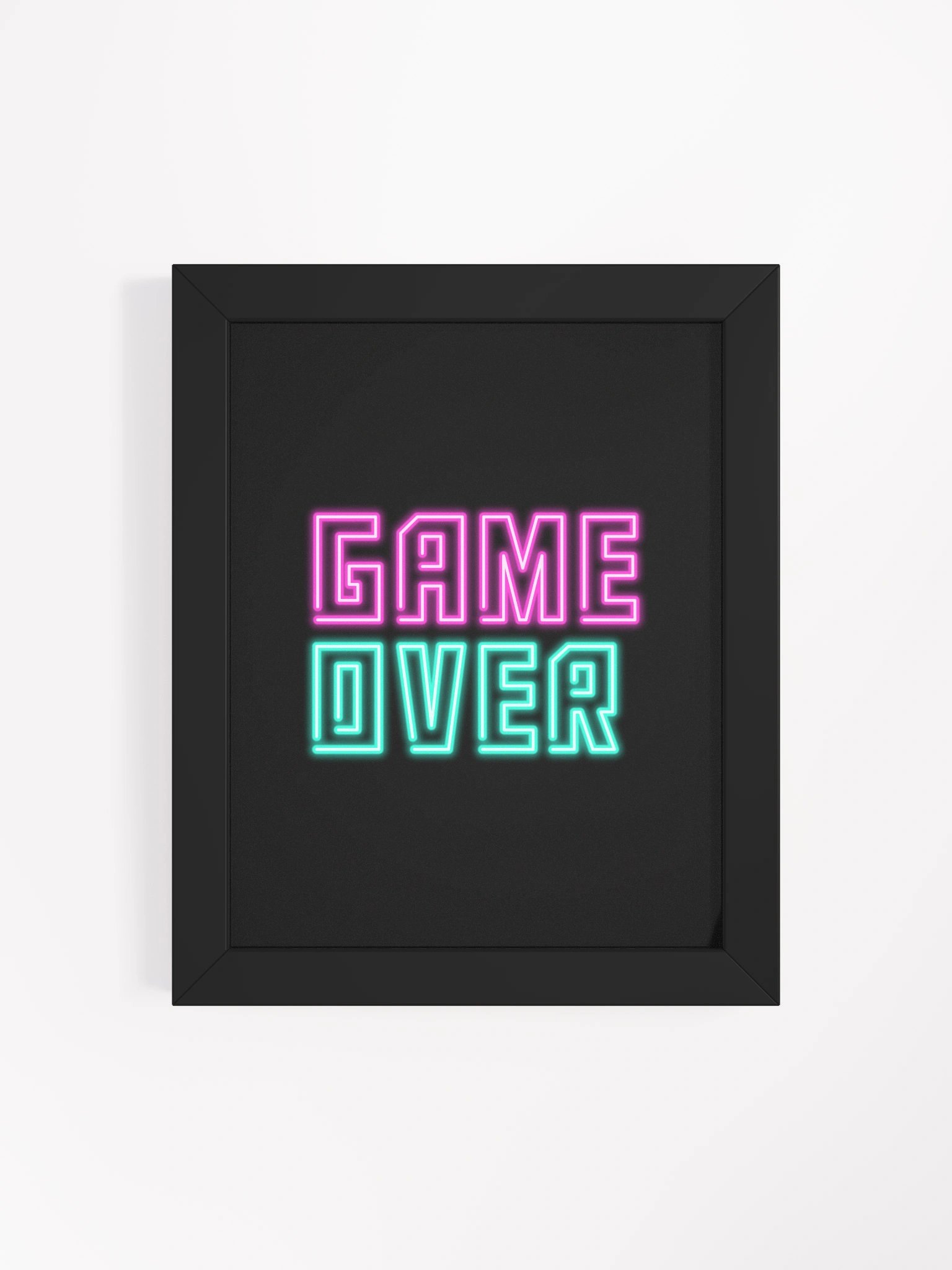 Neon Glow 'GAME OVER' Framed Poster product image (4)