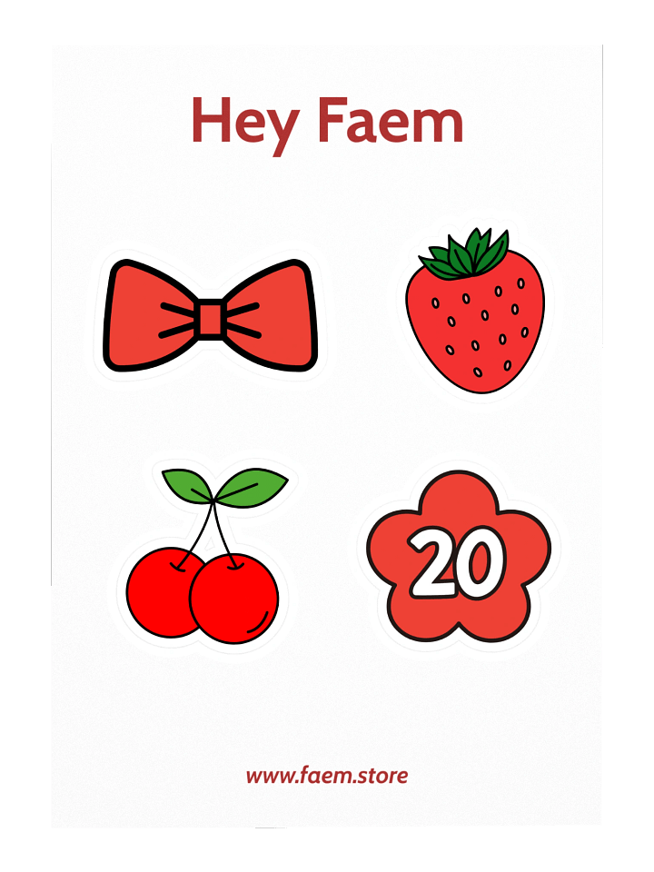 Charming Icons Kiss Cut Stickers Set product image (1)