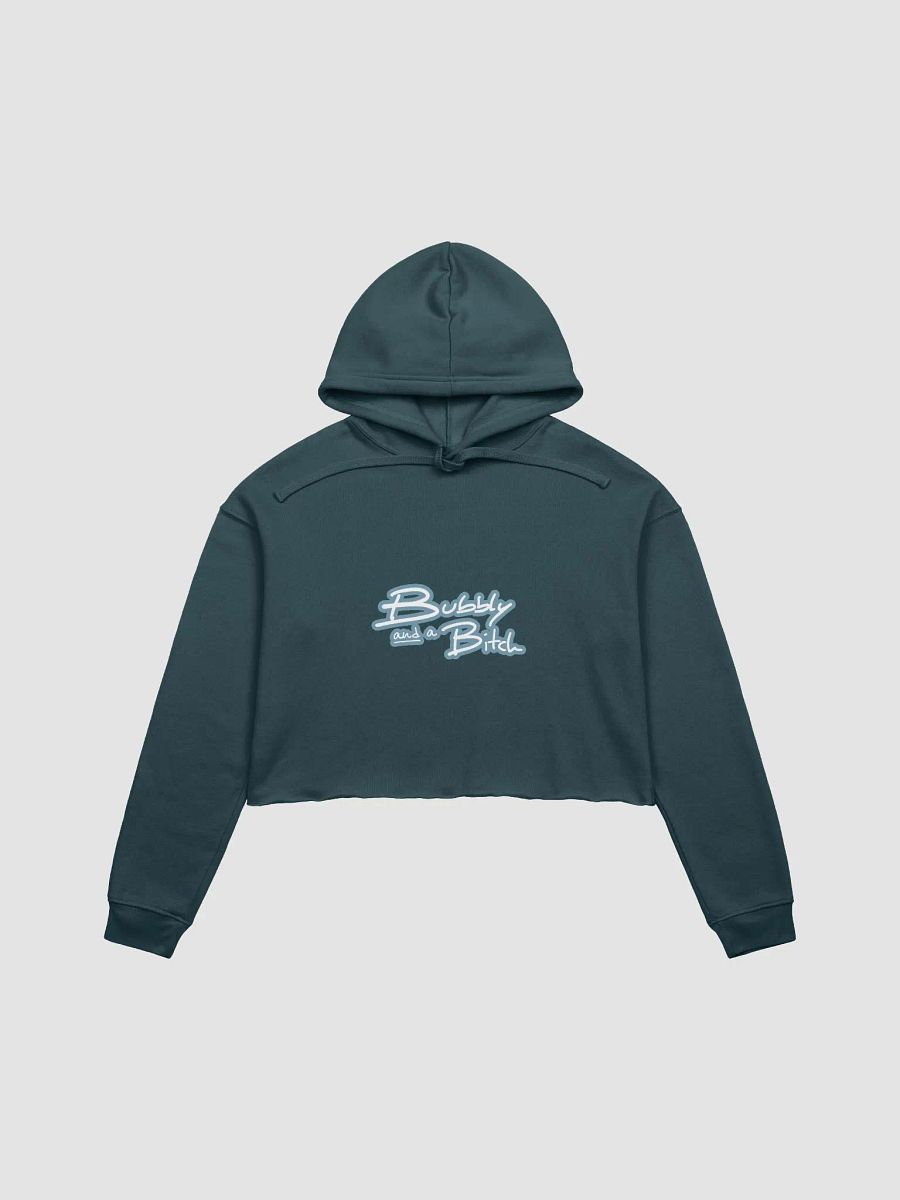 Bubbly and a B*tch (lined design, #709AAF) fleece cropped hoodie product image (2)