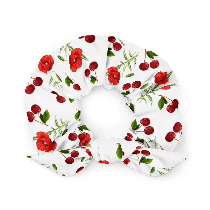 Poppies and Cherries Red and White - Scrunchie product image (1)