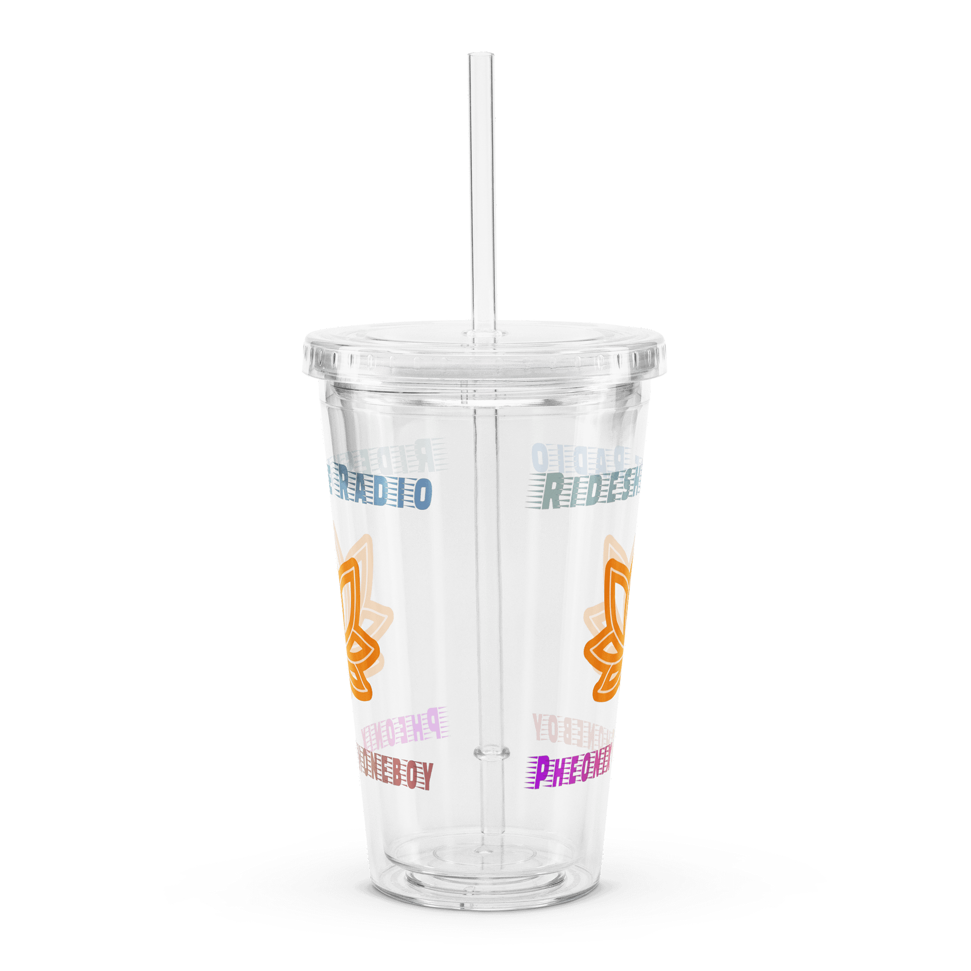 Rideshare Radio Clear Travel Cup w/Straw product image (1)