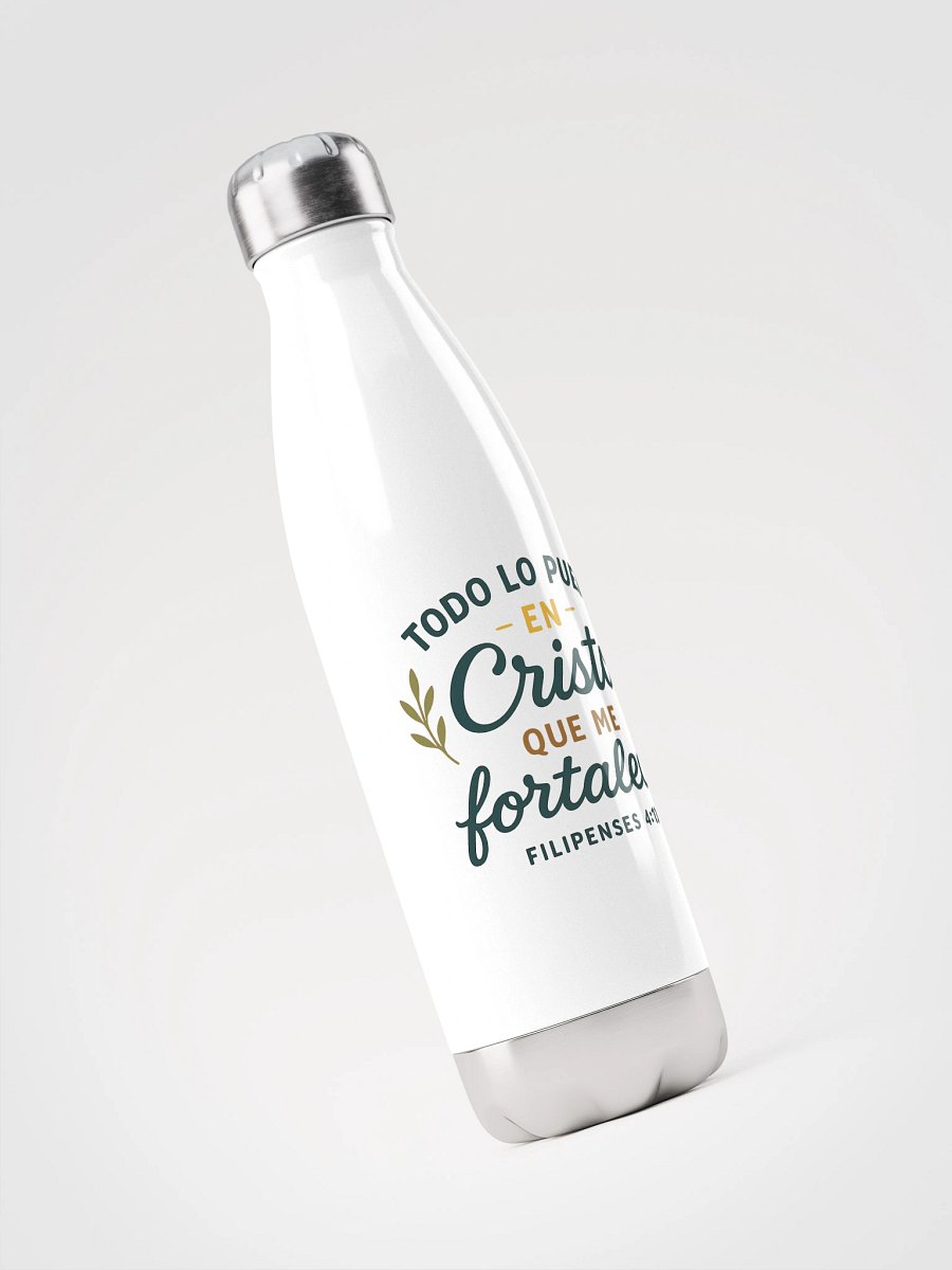 Insulated Water Bottle Cristiana – “Todo lo puedo en Cristo” (Filipenses 4:13) – En español product image (3)