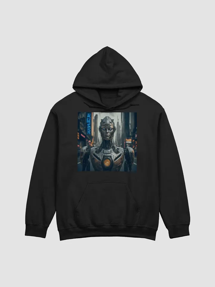 Neon Cyborg Cityscape Hoodie product image (3)